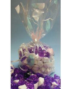 Close outs - Candy bags - 5" x 2.5" x 12" - Balloons baby blue pink and white