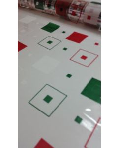 Sheets - 15" X 20" - Designs - Squares white, red, green