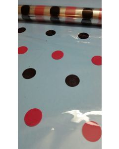 Rolls - 40'' x 100' - Designs - Big hot pink and brown Dots