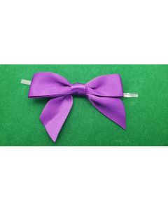 Purple Satin Twist tie bow
