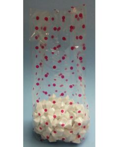 Close outs - bags - Candy bags - 4" x 2.5" x 10" - Red Dots