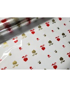 Close outs - Rolls - 30"x100' - Apples of my heart red and gold