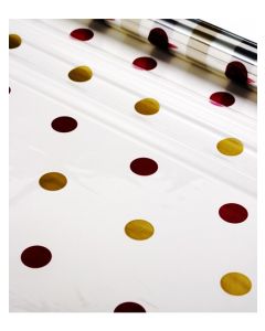Sheets - 7 ½'' x 7 ½'' - Designs- Big Gold and Crandberry Dots