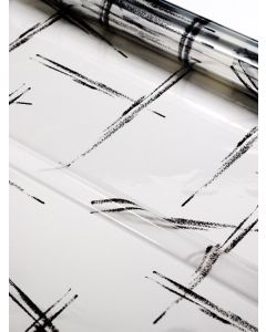 Sheets - 40'' x 40''  - Designs- Black Brush Strokes