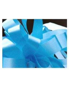 8'' Poly Embossed PullBow - Pastel Blue