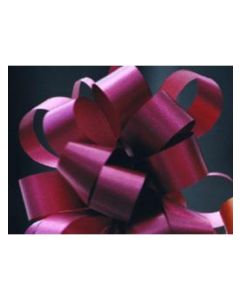 5'' Poly Embossed PullBow - Burgundy
