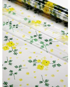 Sheets - 20'' x 20''   - Designs-  Pansies Yellow Green