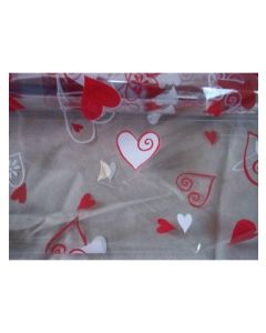Rolls - 40'' x 500' - Designs - Groovy Hearts Red and White