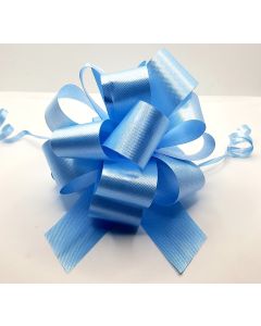 4'' Poly Embossed PullBow - Pastel Blue