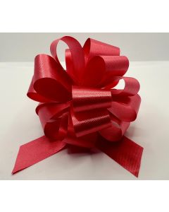 4'' Poly Embossed PullBow - Red