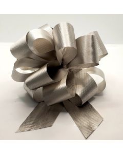 4'' Poly Embossed PullBow - Silver