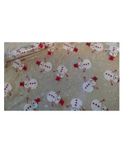 Rolls - 20'' x 100' - Designs - Snow man red and green
