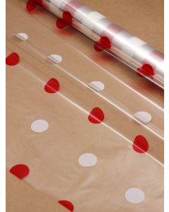Rolls - 40'' x 100' - Designs - Big Red and White Dots