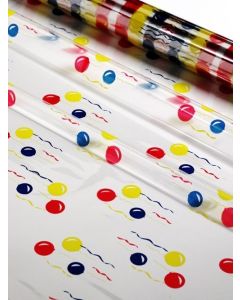 Rolls - 40'' x 100' - Designs - Red Blue & Yellow Balloons