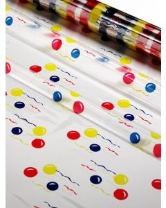 Rolls - 40'' x 500' - Designs - Red Blue & Yellow Balloons