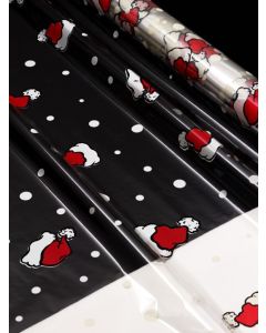 Sheets - 40'' x 40'' - Designs- Santa Hats Red White Black