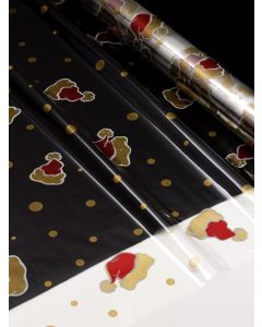 Sheets - 7 ½'' x 7 ½'' - Designs- Santa Hats Red White Gold