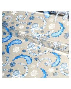 Sheets - 12'' x 12''- Designs- Snow Flakes Blue/White