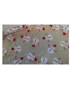 Rolls - 40'' x 1000' - Designs - Snow man red and green