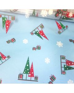 Rolls - 40'' x 1000' - Designs - Trees and presents White Red Green